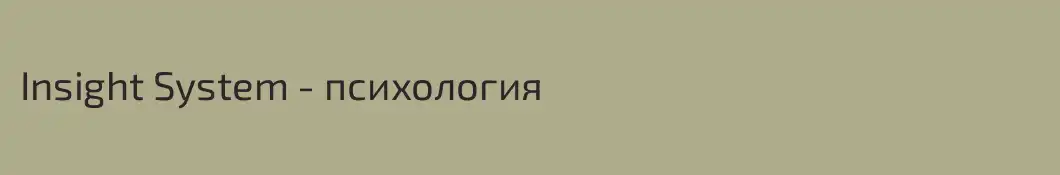 Insight System - психология